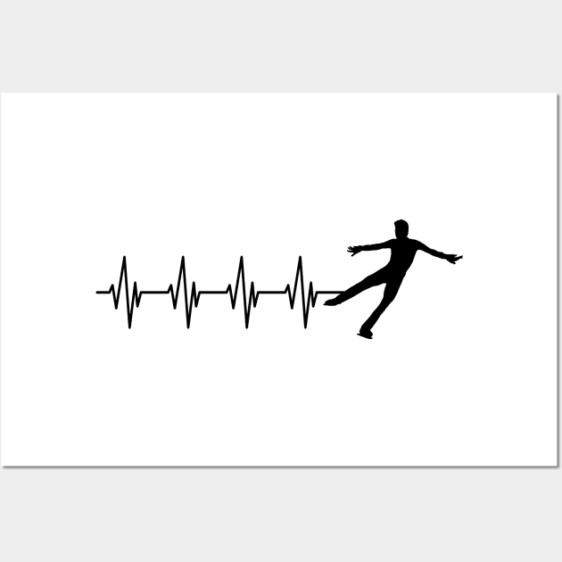 Ice skate dance heartbeat Wall Art by KC Happy Shop